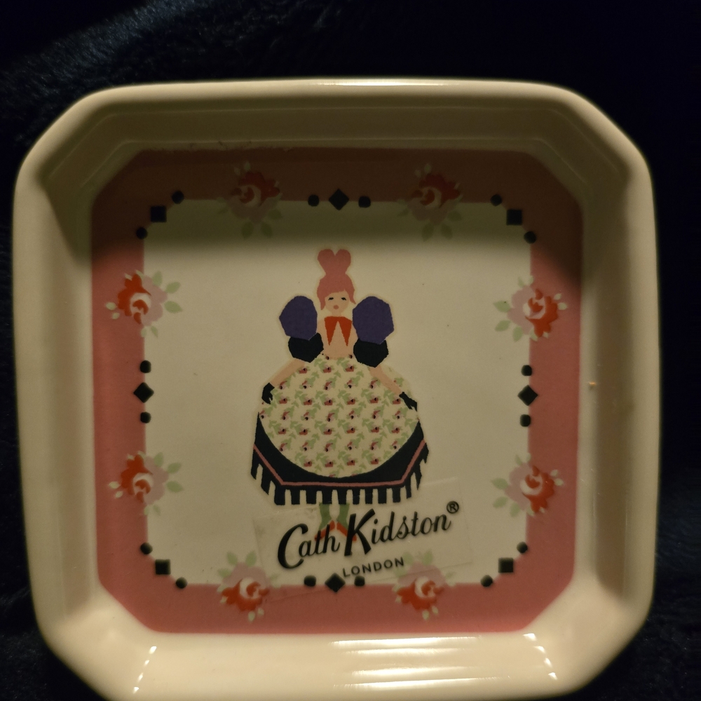 Cath Kidston London Floral Cottagecore Coquette Ring Dish Tray 3.5" NWT